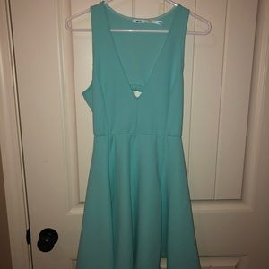 Baby Blue Open Back Dress